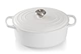 Le Creuset Enameled Cast Iron Signature Oval Dutch Oven, 5 qt. , White