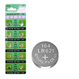 Cotchear 10pcs/Pack AG1 Coin Battery 1.55V 364 SR621SW LR621 621 LR60 CX60 Alkaline Button Cell Batteries for Watch