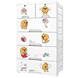 Nafenai Plastic Dresser 6 Drawers,Storage Cabinet Drawers Organizer for Clothes/Toys,Bedroom,Playroom,Closet Drawers Large,2 Locker,White