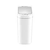 NINESTARS AMZ-7-2 Bathroom Automatic Infrared Motion Sensor Trash Can, 1.8 Gal 7L, ABS Plastic Trashcan (Slim, White)