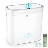 Touchless Bathroom Trash Can with Lid, 3.2 Gallon Automatic Motion Sensor Smart Trash Bin, Slim Plastic Narrow Garbage Can for Bathroom, Kitchen, Office, Living Room White