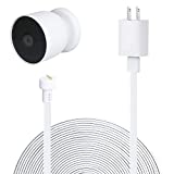 Power Adapter for Google Nest Cam (Battery), with 16.4Ft/5m Weatherproof Charging Cable Continuously Power Your Nest Cam (Battery) - White