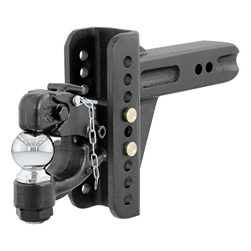 CURT 45908 Adjustable Pintle Hitch Combination, 2-1/2-Inch Receiver, 6-Inch Drop, 2-5/16-Inch Ball, 20,000 lbs