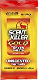 Scent Killer Gold Dryer Sheets (Unscented)
