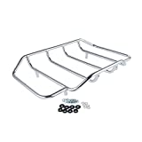 TCMT Motorcycles Chrome Luggage Rack Rail Tour Pack Carrier Trunk Top Fits for Harley Road King Glide Touring 1984-2022