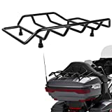 DSISIMO Black Motorcycles Trunk Luggage Rack Trunk Top Rail Luggage Rack Compatible with Touring Road King Street Glide Road Glide Electra Glide King Chopped Razor Tour pak Pack 1984-2022