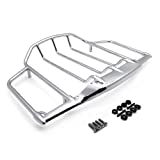 HTTMT MT502-008-CD Chrome Luggage Rack Trail Compatible with Harley Air Wing Tour Pak Trunk Pack 1993-2013 Harley Electra Street Glide