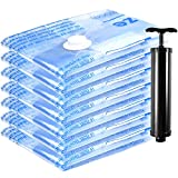 Vacuum Storage Bags 7 Jumbo, Space Saver Sealer Bags with Travel Hand Pump, Airtight Compression Bags for Clothes, Pillows, Comforters, Blankets, Bedding