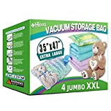 XXL Jumbo 47''X35'' Vacuum Storage Space Saver Bags Extra Large for Blanket, Bedding, Comforters and Huge Stuffed Toy (4 Pack)