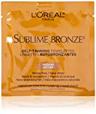 L'Oreal Paris Skincare Sublime Bronze Self-Tanning Towelettes, Streak-Free, Natural Looking Tan, 6 ct.