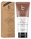 Beauty by Earth Self Tanner Tanning Lotion - Sunless Tanner with Organic Ingredients for Natural Glow, Long Lasting Fake Tan Lotion, Body Bronzer Quick Tan Tanning Cream, Medium to Dark Self Tanner