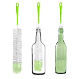 TISSA Long Bottle Cleaning Brush 18" Extra Long x 2.17" Extra Wide Brush for Washing Beer Wine Brewing Bottles Decanter, Thermos Carafe Water Bottle Brush Washer(1 Piece)