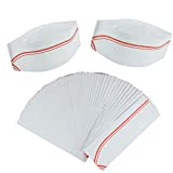 (40 PCS) Disposable Paper Chef Hat Set Adjustable Kitchen Cooking Chef Cap for Food Restaurants, Soda Jerk, Home Kitchen, School, Classes, Catering Equipment or Birthday Party