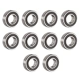 R1038-2RS Precision Miniature Ball Bearing 3/8" x 5/8" x 5/32" inch Deep Groove Ball Bearing with Both Sides Rubber Sealed and pre-Lubricated with Grease