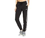 adidas Women's Petite Essentials 3-Stripes Single Jersey Joggers, Core Black/White, X-Small