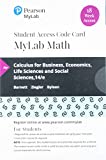 Calculus for Business, Economics, Life Sciences, and Social Sciences -- MyLab Math with Pearson eText Access Code