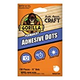 Gorilla Permanent Adhesive Dots, Double-Sided, 150 Pieces, 0.5" Diameter, Clear, (Pack of 1)