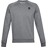 Under Armour mens Rival Fleece Crew Sweatshirt, Pitch Gray Light Heather (012)/Onyx White , Medium