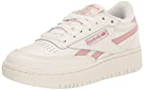 Reebok Women's Club C Double Sneaker, Chalk/Smokey Rose, 7