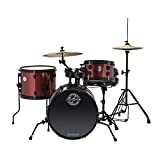 Ludwig LC178X025 Questlove Pocket Kit 4-Piece Drum Set-Red Wine Sparkle Finish, inch