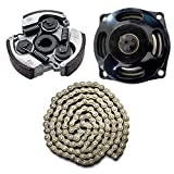 WPHMOTO 7T Gearbox Clutch Drum & Clutch Pad & Chain for 47cc 49cc Mini Pocket Bike ATV Quad