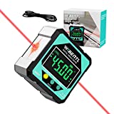 Angle Finder, WIBENTL 3 in 1 Line Digital Level Tool, Woodworking Tools, 4-Side Magnets Miter Saw Protractor, Electronic Level, Measures & Sets Angles, Hanging Pictures, Carpenters, Class II/ WB01