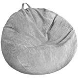 Bean Bag Chair Cover (No Filler) Washable Ultra Soft Corduroy Sturdy Zipper Beanbag Cover for Organizing Plush Toys or Textile, Sack Bean Bag for Adults