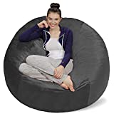 Sofa Sack Bean Bag Chair, 5 ft Sack, Charcoal - Cover ONLY