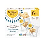 Simple Mills Almond Flour Crackers, Fine Ground Sea Salt Snack Packs - Gluten Free, Vegan, Healthy Snacks, 4.9 Ounce (Pack of 1)