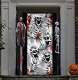 JOYIN 3D Design Scary Skeleton Door Cover 30 x 72 for Halloween Skeleton Door, Window and Wall Cover Indoor Outdoor Decoration