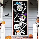 JOYIN 3D Design Cute Skeleton Family Door Cover 30 x 72 for Halloween Door, Window and Wall Cover Decoration