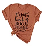 Tuwbue Hocus Pocus Shirt Sanderson Sisters Funny Spooky Halloween Shirts for Women (XL, Burnt Orange1)