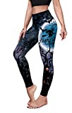 JooMeryer Women's Halloween Pumpkin Print Ankle Length Stretch Tights Leggings Workout Pants,Halloween Night,L