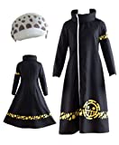 US size men's coat Cosplay Costume Luo Adult Black printed Robe and hat Full suit (Male L)