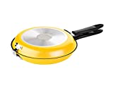 Tescoma Double Sided Frying Pan - Non Stick Pans for Cooking - Omelet Maker - 10-inch Top and 7-inch Base Non Stick Frying Pans