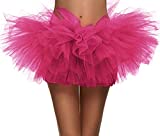 Women's Vintage 5-layered Run Walk Little Princess Dash Event Tutu Skirt, Rose, One Size - Waist 26"-47"