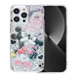 iFiLOVE for iPhone 14 Pro Max Cute Case, Girls Kids Women Cute Cartoon Minnie Mickey Kiss Character Slim Soft TPU Clear Protective Case Cover for iPhone 14 Pro Max 6.7 inch (Minnie Mickey Kiss)