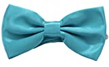 Soophen Per-Tied Mens Adjustable Length Formal Tuxedo Bow Tie Turquoise