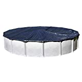 Winter Cover for 27-Foot Round Above Ground Swimming Pools | Total Cover Size 30-Foot | Blue/Black Reversible | 3-Foot Additional Material for Secure Installation