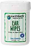 earthbath Pet Ear Wipes - Cleans & Deodorizes, Aloe Vera, Vitamin E, Witch Hazel, Good for Dogs, Cats, Puppies, & Kittens - Keep Your Pet's Ears Naturally Clear and Infection Free - 25 Count