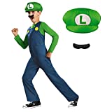 Nintendo Super Mario Brothers Luigi Classic Boys Costume, Large/10-12
