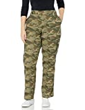 Dickies Women's Plus Size Relaxed Fit Stretch Cargo Straight Leg Pant, Light Sage Camo, 22