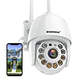 Security Camera Outdoor, Wireless WiFi IP Camera Home Security System 360 View,Motion Detection, auto Tracking,Two Way Talk,HD 1080P pan Tile Full Color Night Vision Boavision