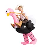 Spooktacular Creations Inflatable Costume Riding an Ostrich Air Blow-up Deluxe Halloween Costume - Child (7-10 Yrs)