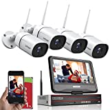 Two Way Audio3MP Security Camera System Wireless with Monitor, SAFEVANT 8 Channel Video NVR Systems with 4pcs Outdoor Indoor Home Surveillance IP Camera Night Vision Motion Detection,1TB Hard Drive
