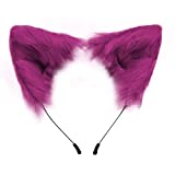 Cat Fox Faux Fur Ears Headband Cute Halloween Fancy Dress Cosplay Handmade Animal Furry Ears Hair Hoop