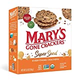 Mary's Gone Crackers Super Seed Crackers, Organic Plant Based Protein, Gluten Free, Everything, 5.5 Ounce (Pack of 1)