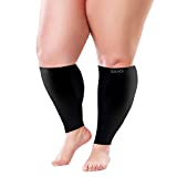 BAMS Plus Size Calf Compression Sleeve for Women & Men, Extra Wide Leg Support for Shin Splints, Leg Pain Relief and Support, Swelling, Travel