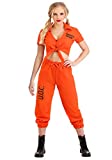 Orange Inmate Prisoner Costume Women's Large