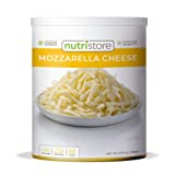 Nutristore Freeze Dried Mozzarella Cheese Shredded 20 Large Servings | Premium Quality | Amazing Taste | Perfect for Camping | Survival Food (1-Pack)